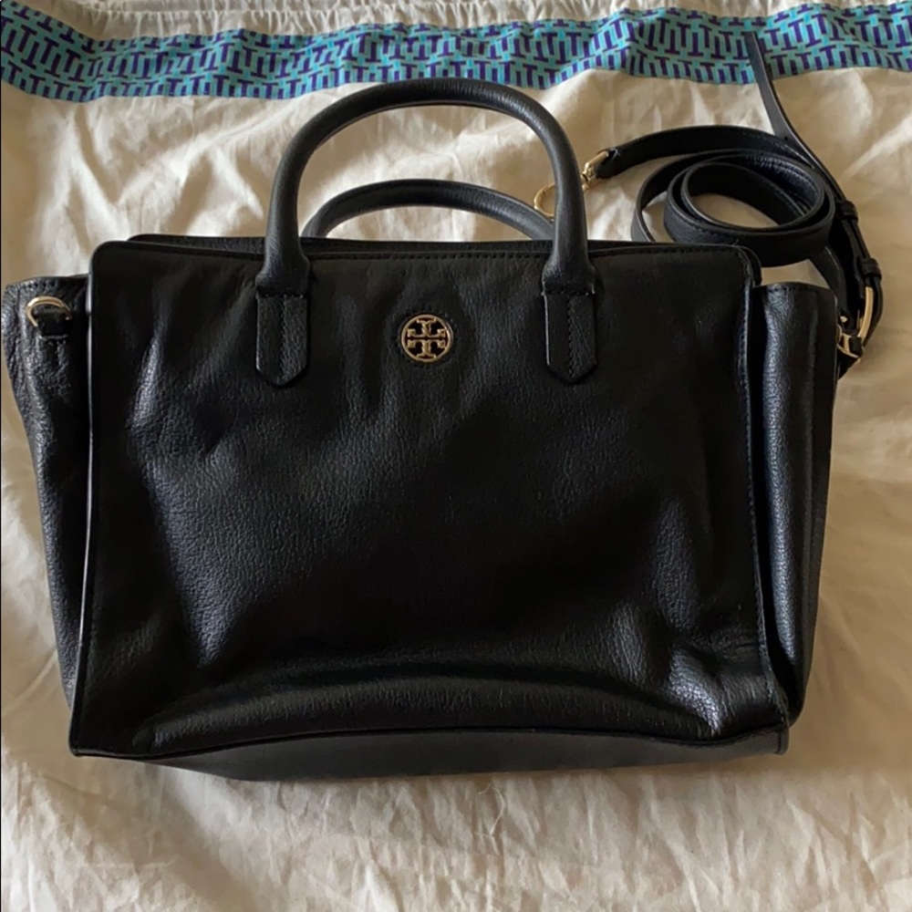 🔥TORY BURCH BLACK LEATHER ELBOW OR SHOULDER BAG🔥